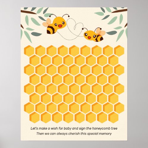 Honey Bees Baby Shower Guest Book Alternative