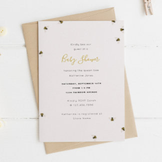 Honey Bees Baby Shower Invitation