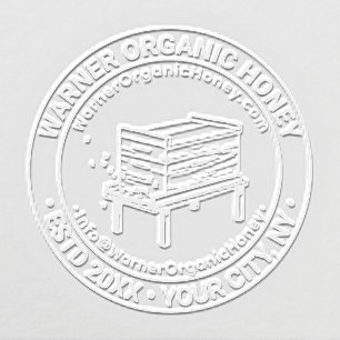 Honey Bees Beehive Business Name Loc URL Email #4 Embosser