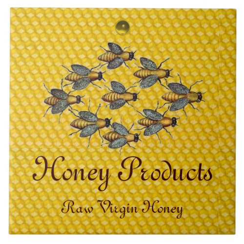 HONEY BEES  BEEKEEPER BEEKEEPING APIARY CERAMIC TILE