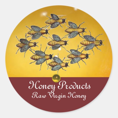 HONEY BEES BEEKEEPER BEEKEEPING SUPPLIES CLASSIC ROUND STICKER
