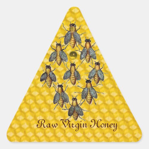 HONEY BEES  BEEKEEPER BEEKEEPING TRIANGLE TRIANGLE STICKER