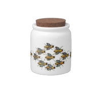 HONEY BEES , BEEKEEPER CANDY JAR