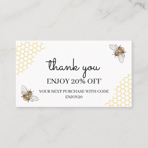 Honey bees beekeeper discount card