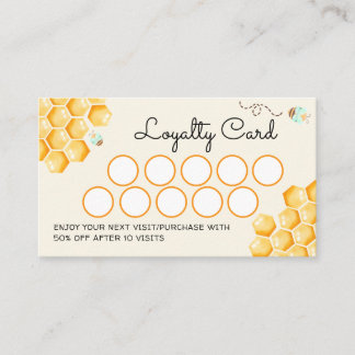 Honey bees beekeeper loyalty card