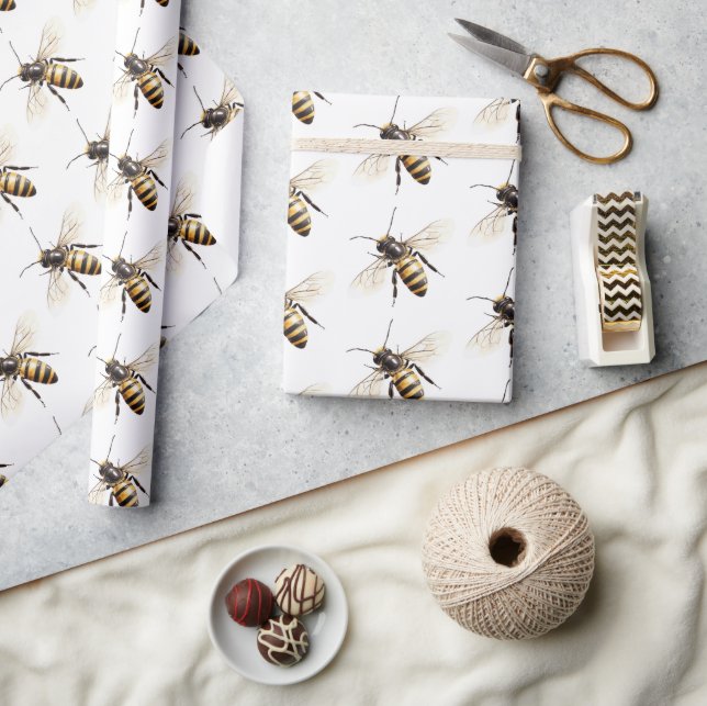 Honey Bees Birthday Wrapping Paper (Crafts)