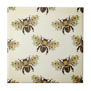 Honey Bees Brown Beige Gold     Ceramic Tile