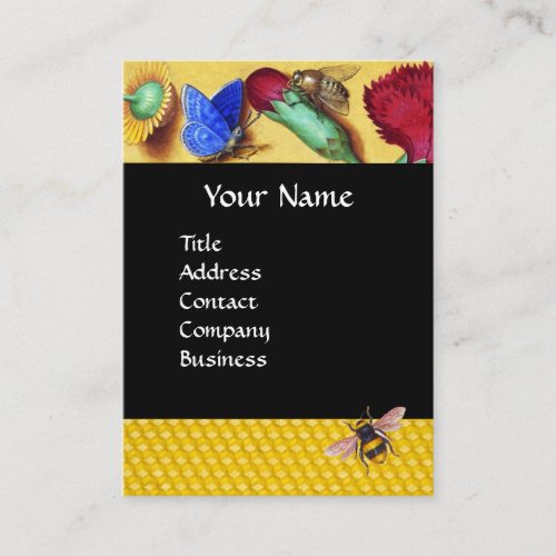 HONEY BEESBUTTERFLY SPRING FLOWERS BEEKEEPER  BUSINESS CARD