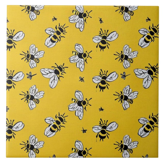 Honey Bees Ceramic Tile (Front)