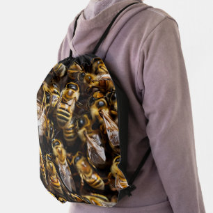 Honey Bees Drawstring Bag