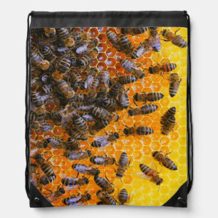 HONEY BEES DRAWSTRING BAG