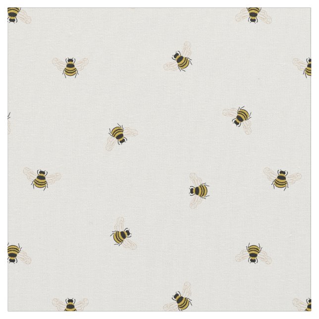 Honey Bees Fabric (Close Up)