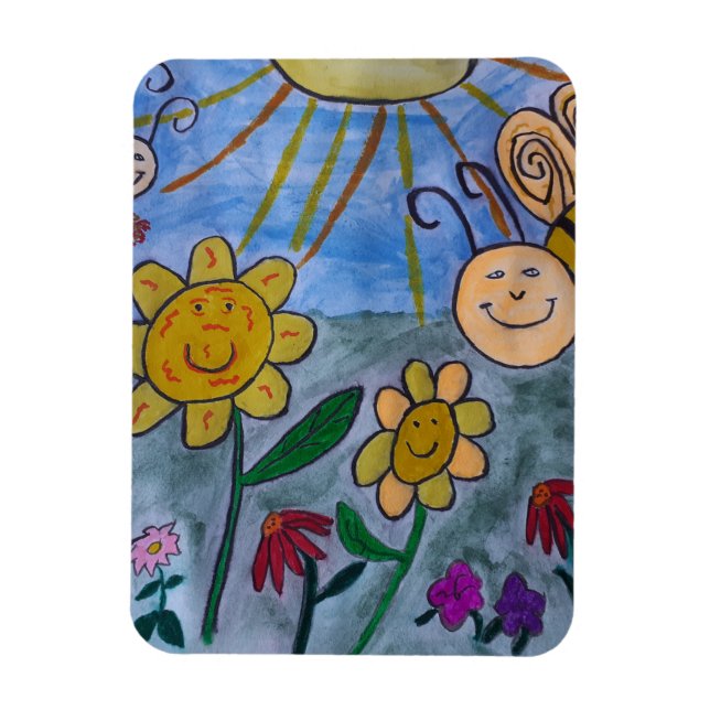 Honey Bees & Flowers Flexible Magnet (Vertical)