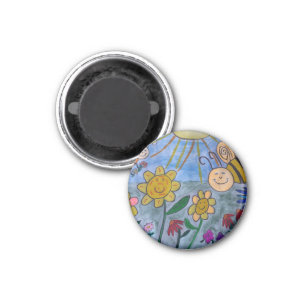 Honey Bees & Flowers Magnet