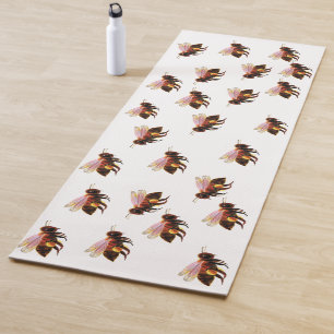 Honey Bees Flying   Yoga Mat