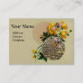 HONEY BEES,HONEYCOMB AND BUTTERCUPS MONOGRAM Pearl Business Card