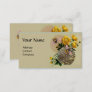 HONEY BEES,HONEYCOMB AND BUTTERCUPS MONOGRAM Pearl Business Card