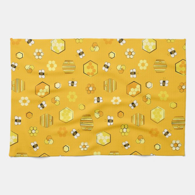 Honey Bees Kitchen Towel (Horizontal)