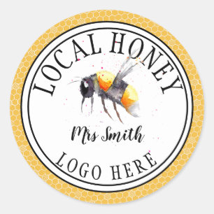 Honey bees nature classic round sticker