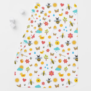 Honey Bees   Nature   Spring Inspired   Cute Baby Blanket