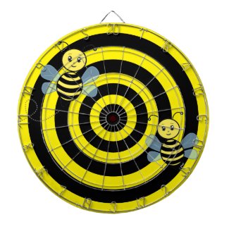 Honey Bees on Black & Yellow Circles