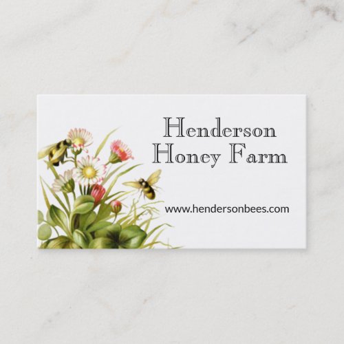 Honey Bees on Clover Business Card