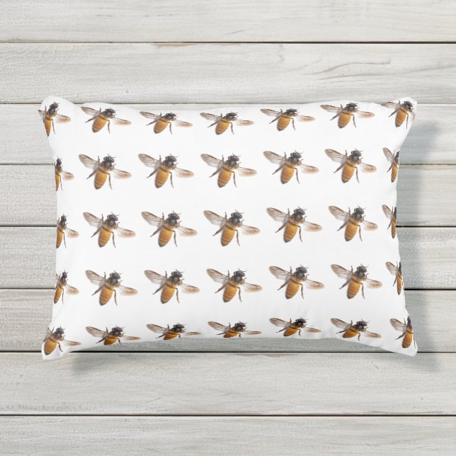Honey Bee's Outdoor Pillow (Front)