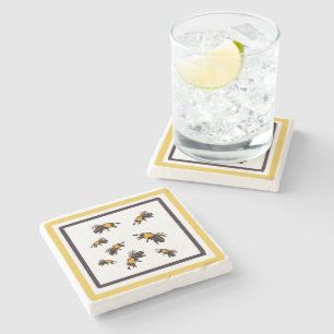 Honey Bees Stone Coaster