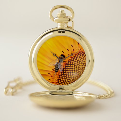 HONEY BEES SUNFLOWER   POCKET WATCH