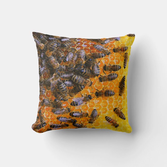 HONEY BEES    THROW PILLOW (Front)