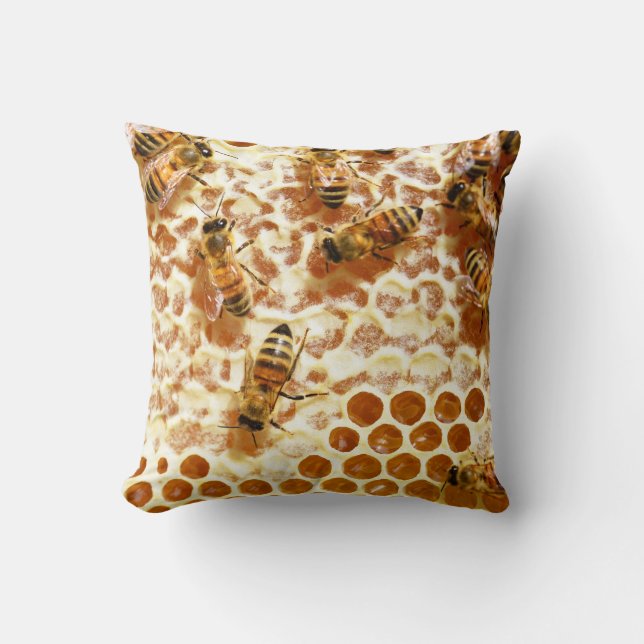 HONEY BEES  THROW PILLOW (Front)