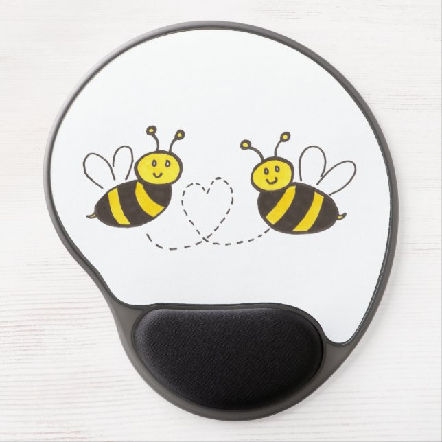 Honey Bees with Heart Gel Mouse Pad (Front)
