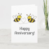 Honey Bees with Heart Happy Anniversary