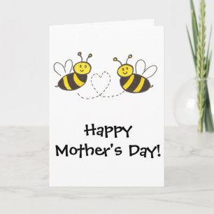 Honey Bees with Heart Happy Mother's Day! Card