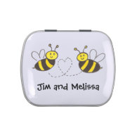 Honey Bees with Heart Jelly Belly Tin