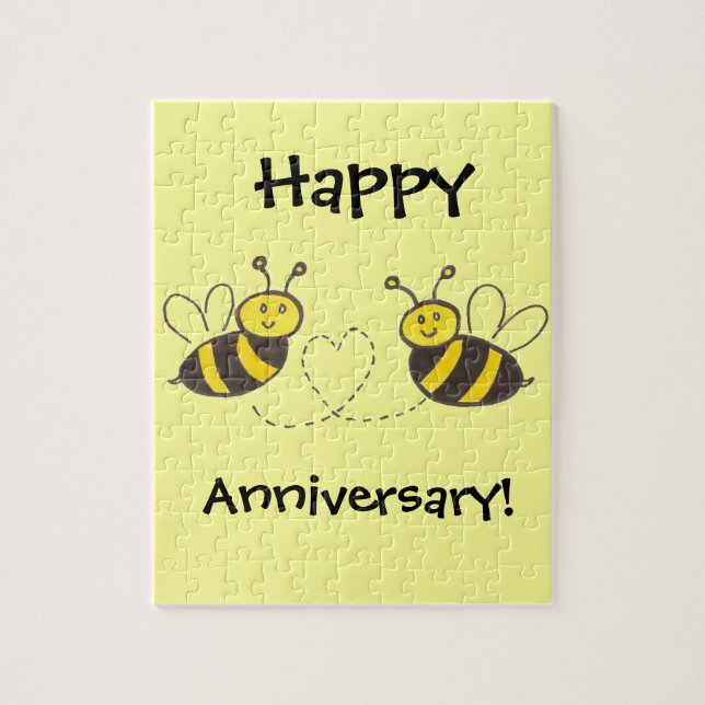 Honey Bees with Heart Jigsaw Puzzle (Vertical)