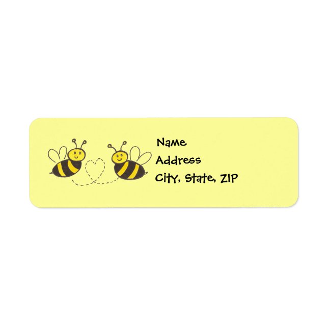 Honey Bees with Heart Label (Front)