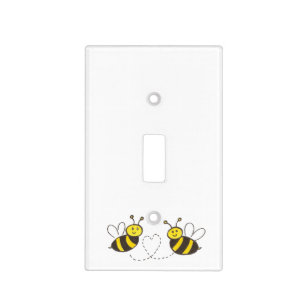 Honey Bees Print Light Switch Wall Outlet Plate Cover #1 Variations 