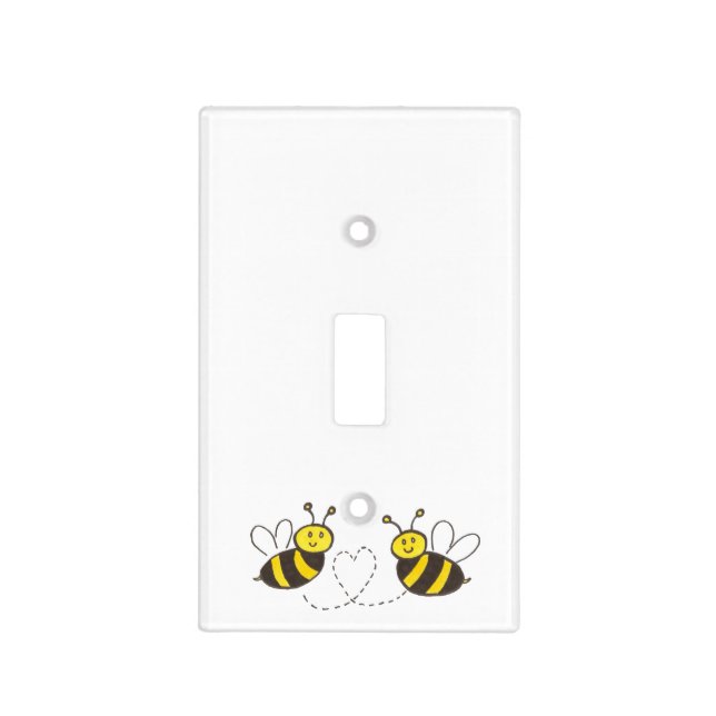 Honey Bees with Heart Light Switch Cover (Front)