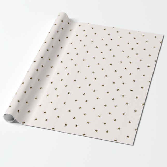 Honey Bees Wrapping Paper (Unrolled)