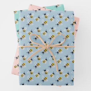 Honey Bees Wrapping Paper Sheets