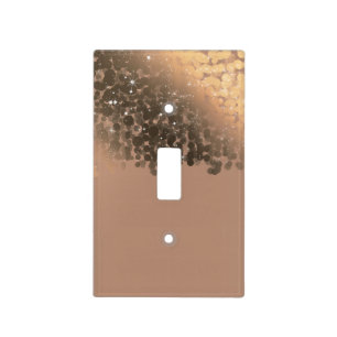 Honey Beige Champagne Golden Sparkle Lights Light Switch Cover