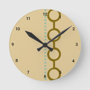 Honey Biege Gold Glow Acrylic Wall Clock