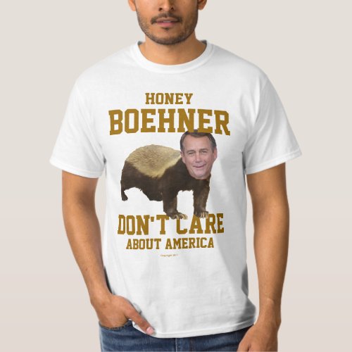 Honey Boehner Dont Care t_shirt