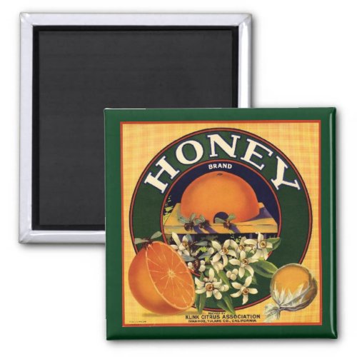 Honey Brand Citrus Crate Label Magnet