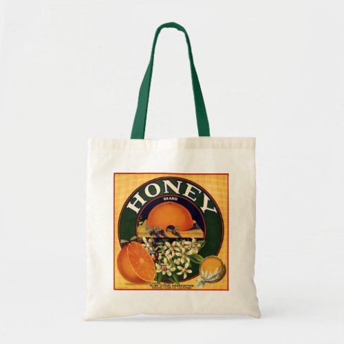 Honey Brand Citrus Crate Label Tote Bag
