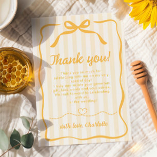 Honey Bridal Shower  Thank You Card