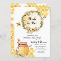 Honey Bride to bee bridal shower invitation