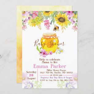 Honey Bumble Bee Baby Shower Invitation