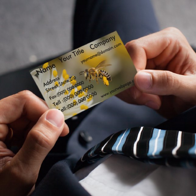 Honey Bumble Bee Business  Card Magnet (Creator Uploaded)